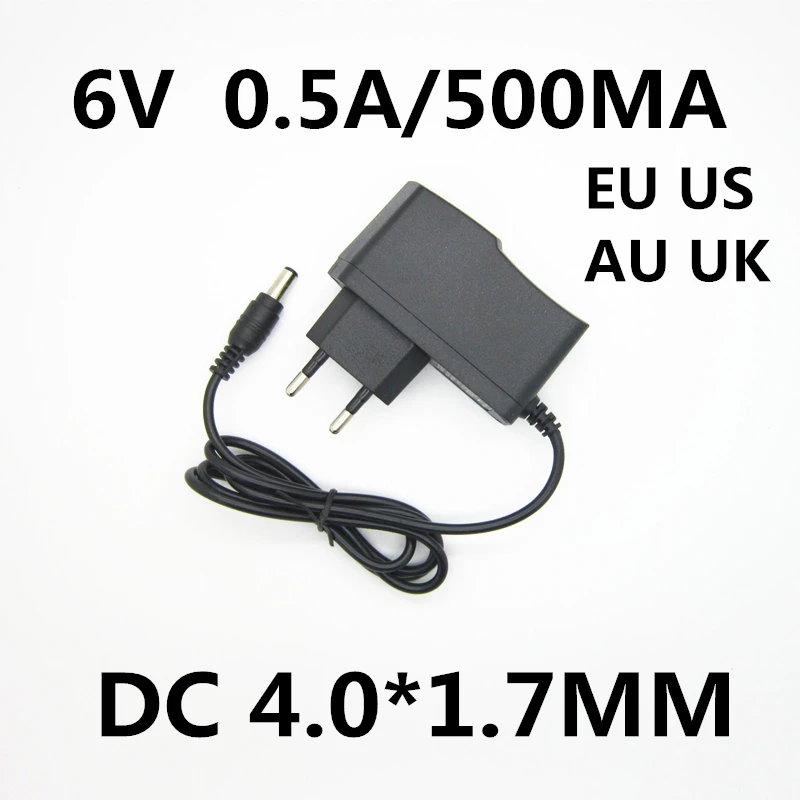 Adaptador de fuente de alimentación de 6V, 0.5A, 500MA, CA, CC, cargador para OMRON I-C10, M2, M3, M4-I, M7, M10, M6, M6W, Monitor de presión arterial, 1 ud.