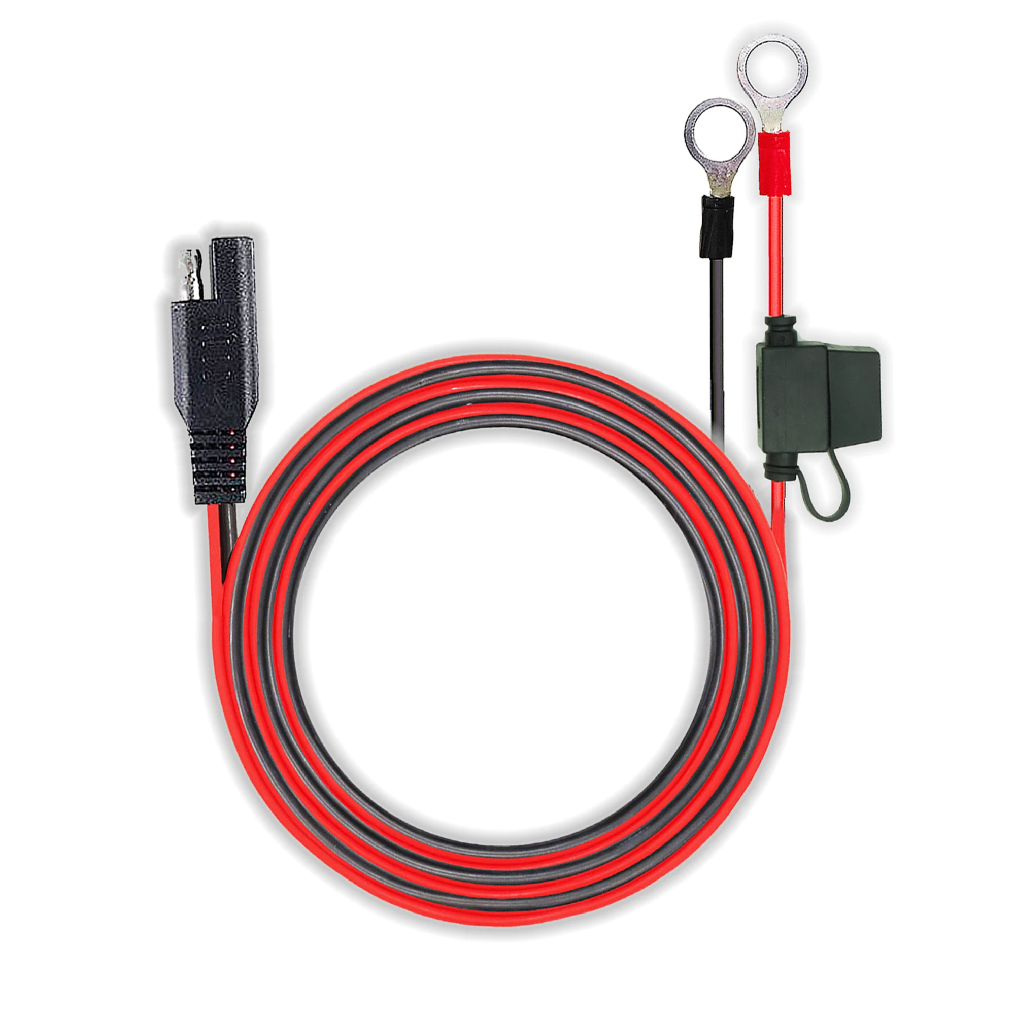 MOTOPOWER 1.2 meters SAE to Ring Terminal Adapter Cable with fuse protection