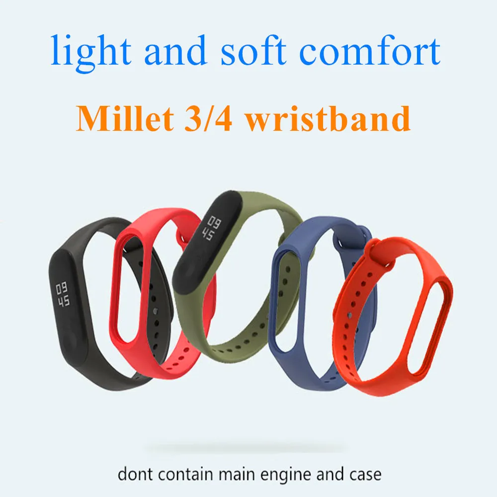 Pulsera para Xiaomi Mi Band 3, 5, 4 y 3, Correa deportiva de silicona, accesorios de pulsera