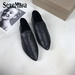 Spring/Autumn Women Genuine Leather Shoes Comfortable soft Cowhide Pregnant mother Solid Female Driving Loafers Shoes