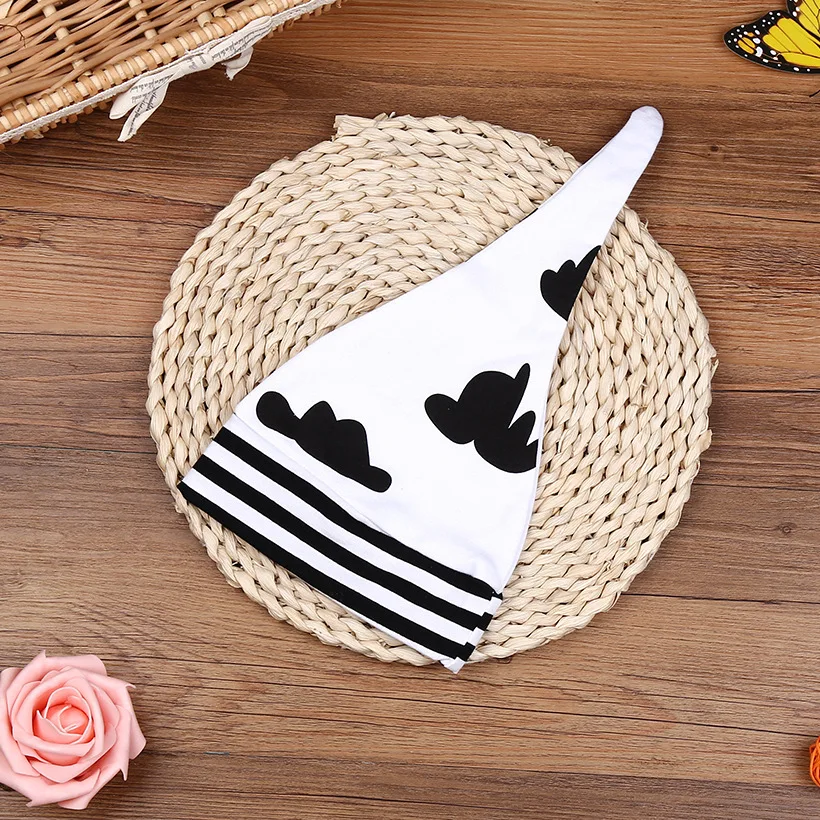 New Arrival Baby Boy Rompers Hat Suit Newborn Jumpsuits Cloud Black Stripe Bebe Roupas Baby Girl Clothes 100% Cotton image 3