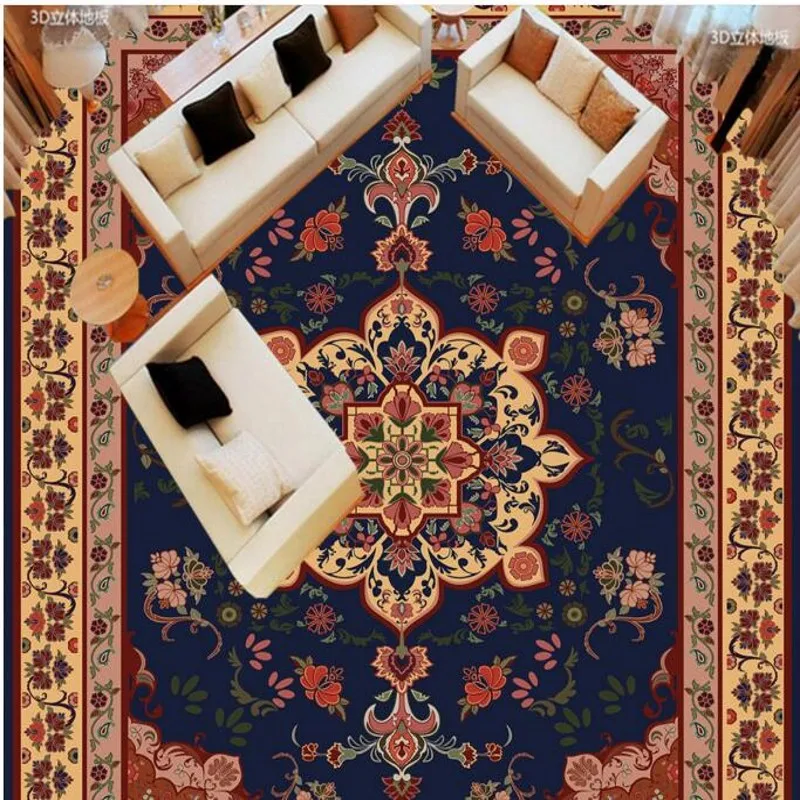 

beibehang marble pattern European parquet 3D floor tiles floor painting 3D floor pvc thick wear-resistant ultra-environmentally