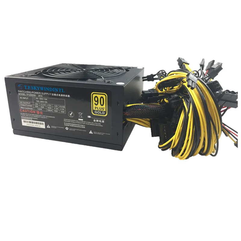 ETH – ATX Asic Bitcoin Miner 2000W, alimentation PC PSU pour RX 480 RX 470 RX 570