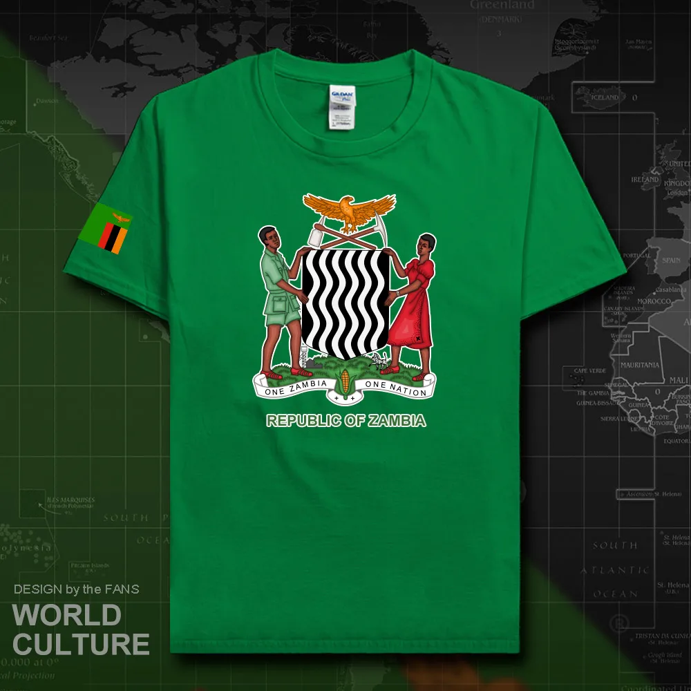 Republic of Zambia Zambian men t shirt fashion 2018 jerseys nation team cotton t-shirt clothing tees country sporting ZMB new 20