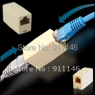 10/20PC Network Ethernet Dual Straight Head Lan Cable Joiner Coupler RJ45 CAT 5 5E 6 6a Extender Plug Network Cable Connectors