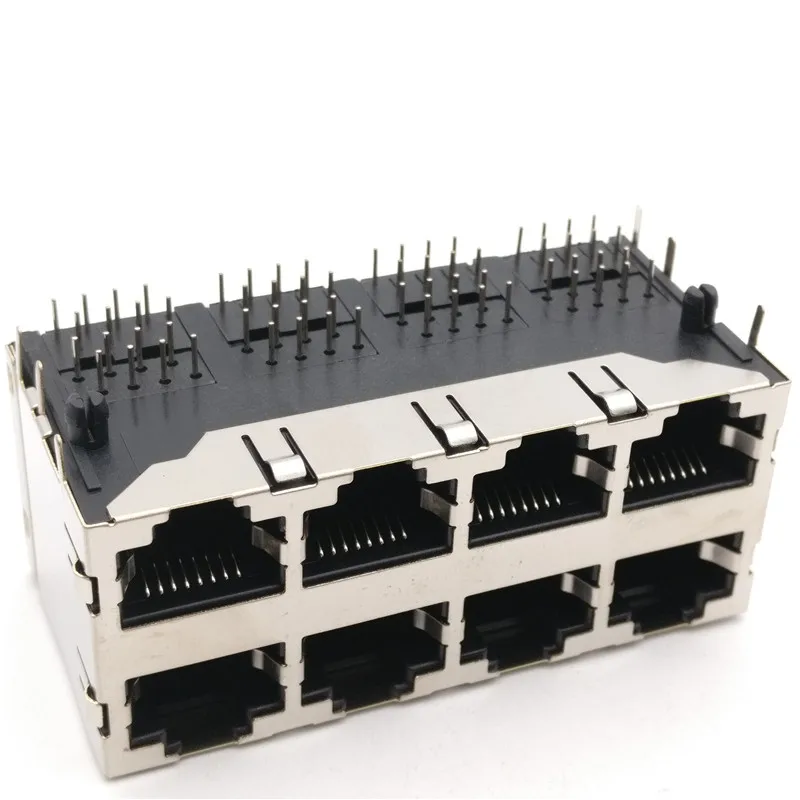 10 teile/los 59/2x4 Schild 8 PortS RJ45 LAN Modulare Netzwerk Anschluss