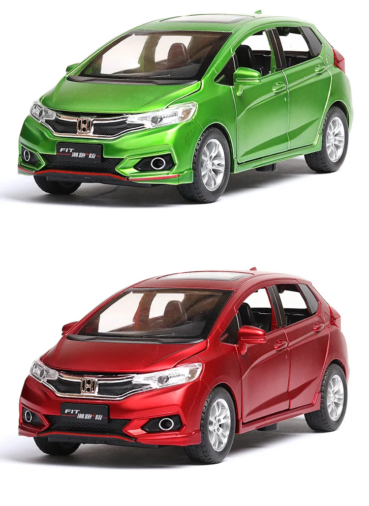 1:32 alloy pull back car models,high simulation Honda Fit,metal diecasts,pull back &flashing & musical,free shipping