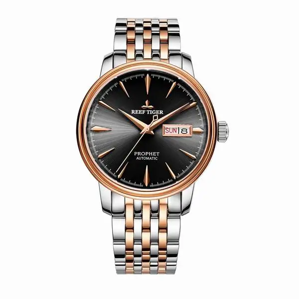 Reef Tiger Aurora Serier RGA8236 Men Fashion Business Ultra Thin Hallow Out Dial Automatic Mechanical Wrist Watch