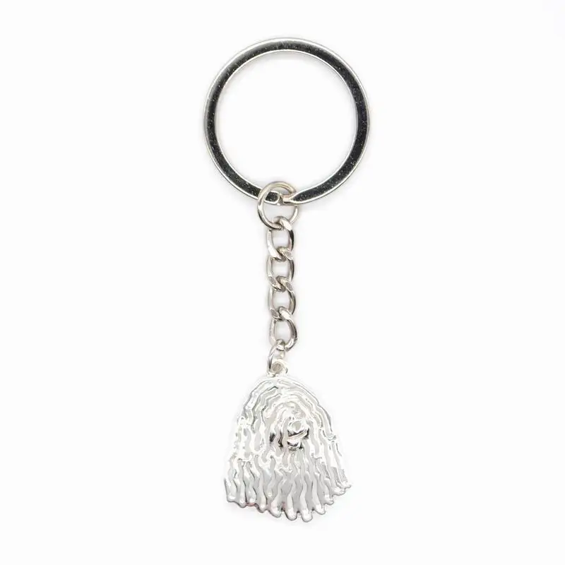 Llavero con colgante de perro Komondor para amantes de las mascotas y animales de moda