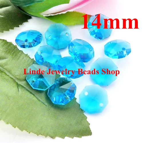 AAA Top Quality 14mm 8116 Octagon Beads with two hole 100pcs Necklaces Bracelets Rings
