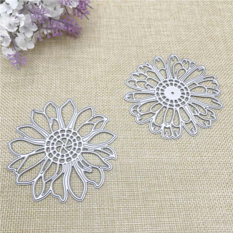 

Julyarts 2Pcs Sun Flower Metal Cutting Die Stencil Troqueles De Corte Metal Scrapbooking Card Making Die Metal Crafts Die Cut