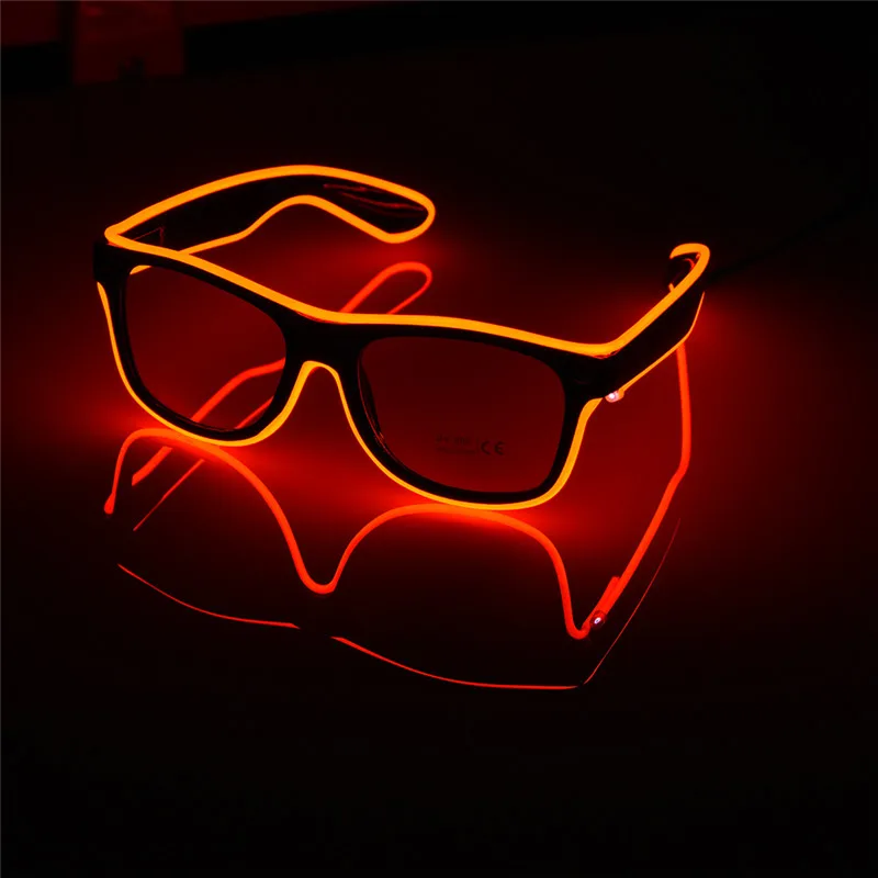 LED Luminous Glasses EL Cold Light Glasses For Dance DJ Halloween Christmas Birthday Party Decoration Gift Battery Operated