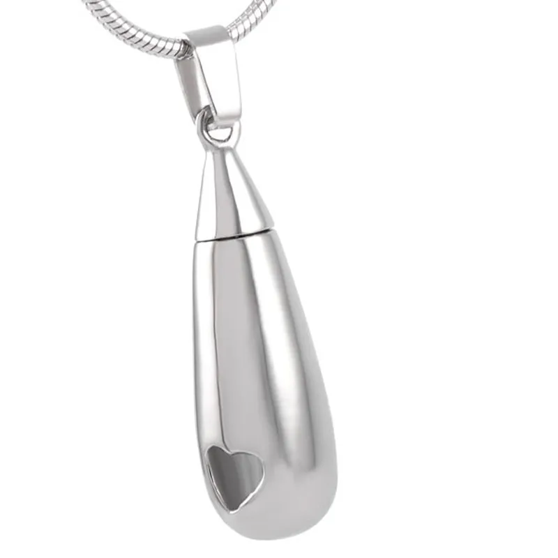 

IJD8397 Teardrop Cremation Necklace, Memorial Urn Ashes Holder Keepsake Stainless Steel Cremation Jewelry Wholesale or Retail