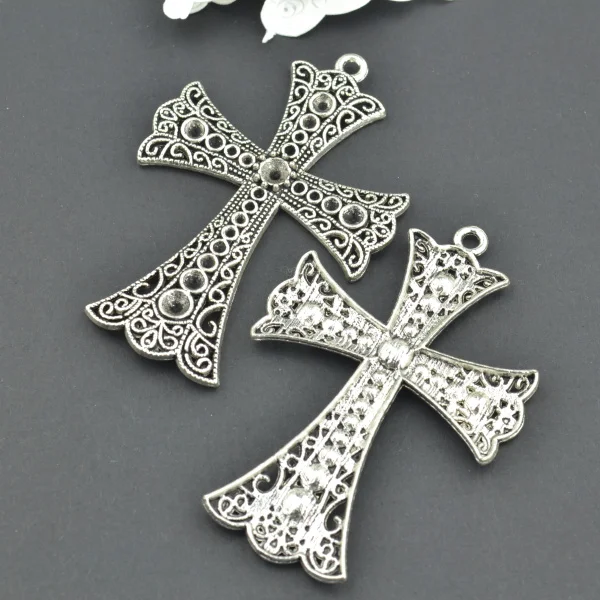 3Pcs metal cross Charm Antique Tibetan Silver Pendant Jewelry Products Charms Diy Pendants For Necklace Bracelets  T04