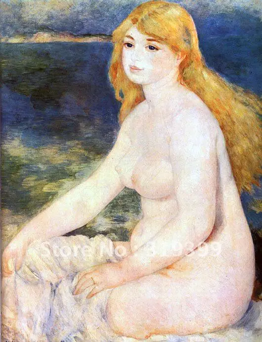 

Linen Canvas Oil Painting reproduction,blond bather by pierre auguste renoir,Free DHL Shipping,100% handmade