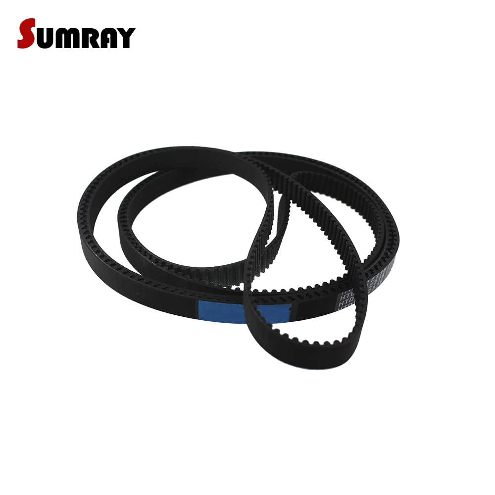 

HTD5M Timing Belt 5M-2250/2350/2375/2480/2500/2525/2600/2670/2800/2850mm Pitch Length 15/20/25mm Belt Width Rubber Belts Round