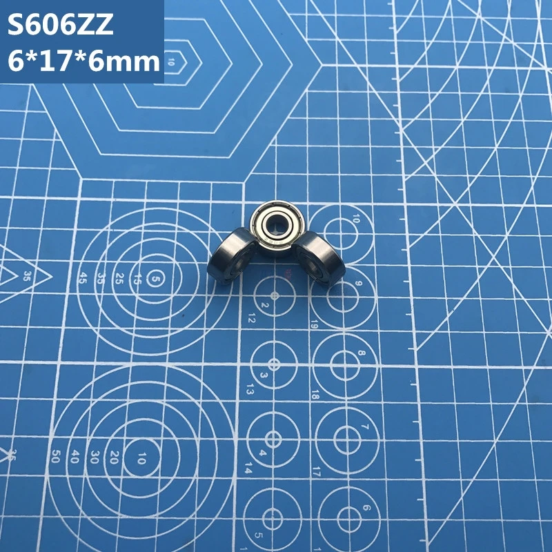 

Free Shipping 10pcs S606ZZ (6*17*6mm) SUS440C environmental corrosion resistant stainless steel deep groove ball bearings S606 Z