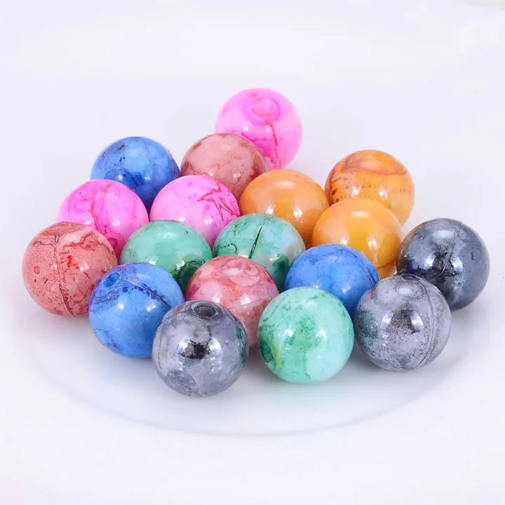 

Top quality spray-painted Acrylic round Beads 8mm painted plastic beads,jewelry supplies