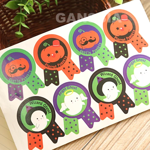 80 Stks/partij Kawaii Halloween Serie Afdichting Sticker Decoratieve Gift Stickers Briefpapier Verpakking Label Kids Levert (Ss-1571)