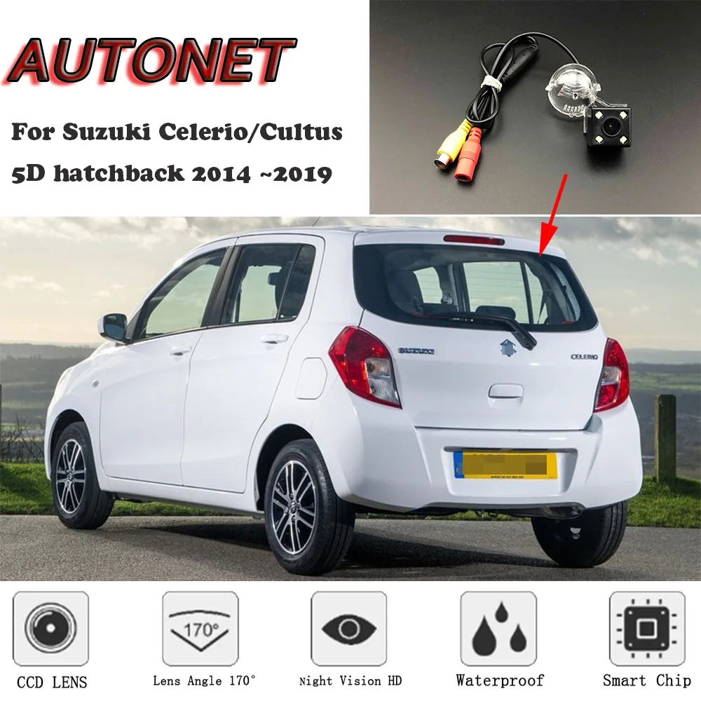 

AUTONET Backup Rear View camera For Suzuki Celerio/Cultus 5D hatchback 2014 2015 2016 2017 2018Night Vision/license plate camera