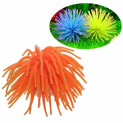 Aquarium Silicone High Simulation Artificial Fish Tank Fake Coral Plant Aquatic Sea Anemone Ornament Decoration Accessory