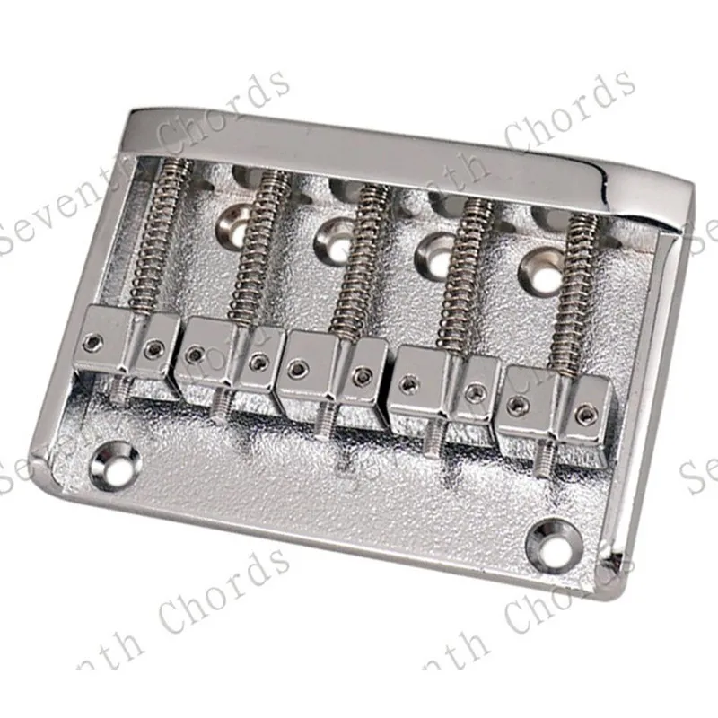 EIN Set Chrome 5 Saiten Bass Brücke Für Bass Gitarre Sattel Musical Instrument Zubehör Teile – Detail 5