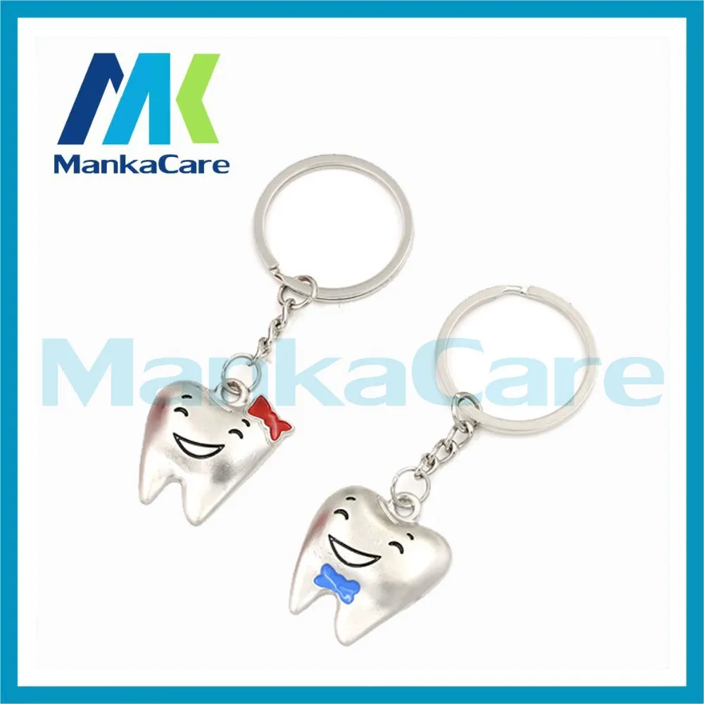 Manka care - YA1 -Free Shipping Cute smiling face Tooth Couple Key chain Zinc Alloy keychain Fashion 2014 New arriver Small Gift