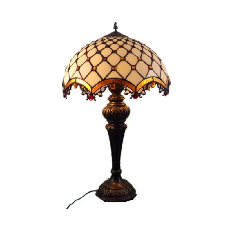 

16" American Country Luxury Table Lamp Foyer Apartment Bar Bed Room European Tiffany Vintage Desk Reading Lighting 65cm 1025