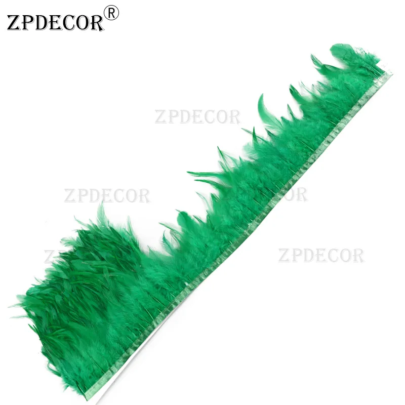 ZPDECOR Wholesale 10-15 cm 10 Yard Per pack Rooster Saddle Feathers Trim