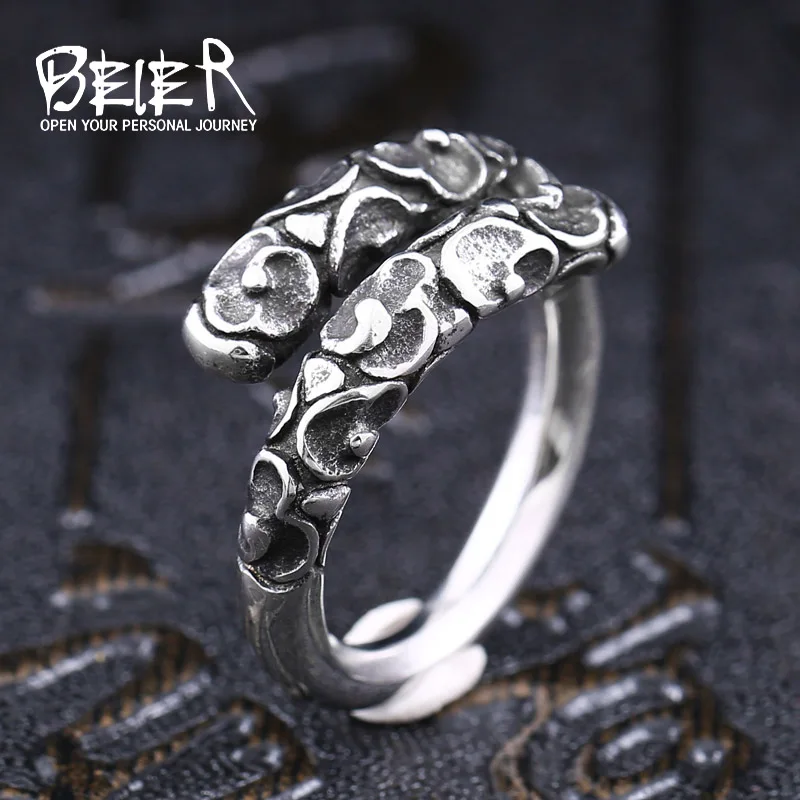 Beier new store 316L Stainless Steel ring top quality  Monkey King Bar Ring Fashion Jewelry  LLBR8-364R