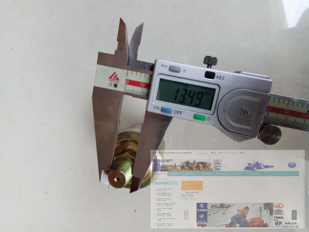 Sensazione di pressione olio spina per Shanghai SNH654-704, numero di parte: