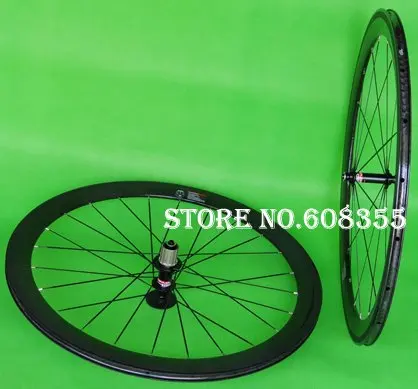 Full Carbon Road Bike Bicycle 700C Clincher Wheelset   - RIM 50mm, SPOKES , HUB, skewers