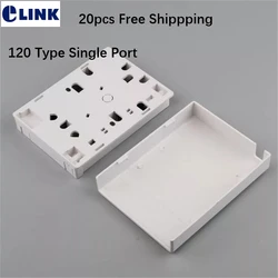 120 type patch panel single port abs plastic terminal box optical fiber distribution box one port free shipping elink 20 Pcs