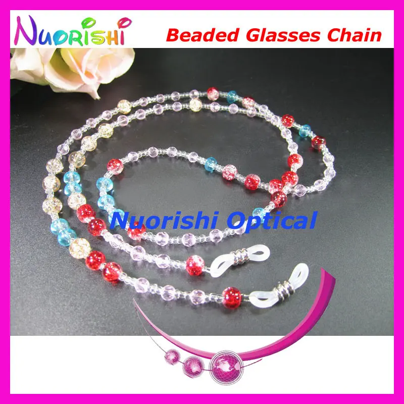 

1/5/10pcs Nice Multi Colorful Glass Beaded Eyeglass Sunglasses Eyewear Spectacle Chain Cords Lanyard free shipping L856