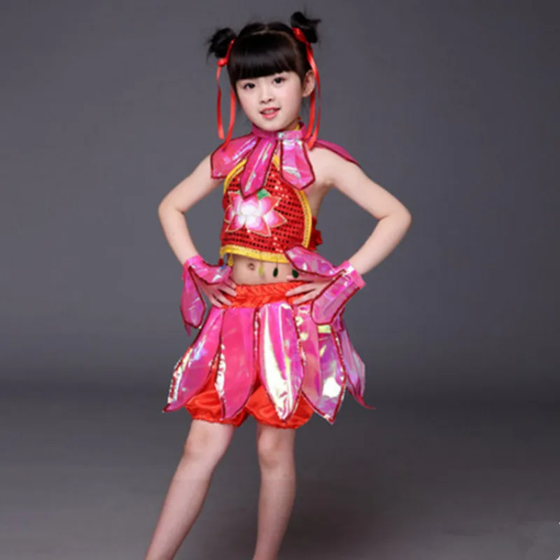 

Nezha lotus flower costumes for children kindergarten dance clothes halloween cosplay plant cosplay festival dance costumes