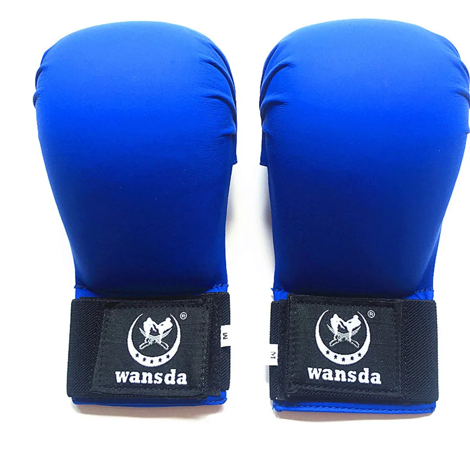 High Quality Leather Half Finger Women Men Children Karate Boxing Gloves 2 Colors Optional