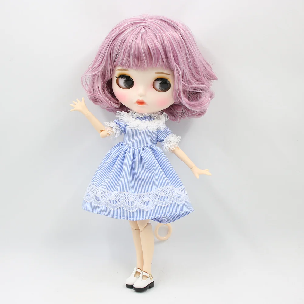 Vêtements pour poupée Blyth icy, robe en dentelle bleue, cadeau pour fille, jouet de haute qualité, BJD, 1/6