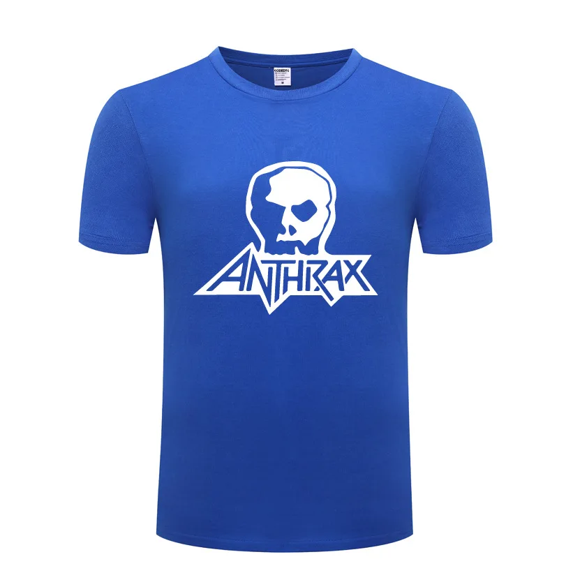 Heavy Metal Rock ANTHRAX Printed T Shirts Men Hip Hop Short Sleeve O Neck Cotton Man T-Shirt Cool Funny Streetwear Top Tee