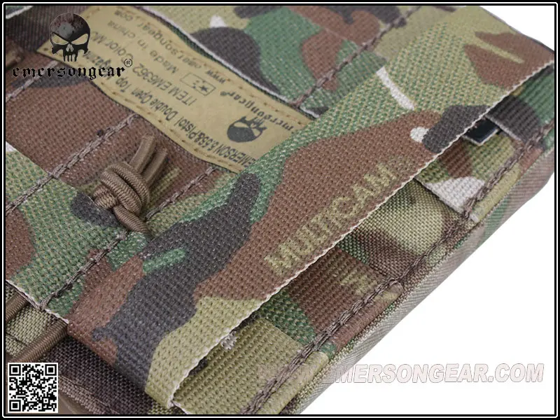 Emersongear-Magazine Bolsa 5.56 Pisto Bolsa tática dupla aberta superior, equipamento de combate EM6362