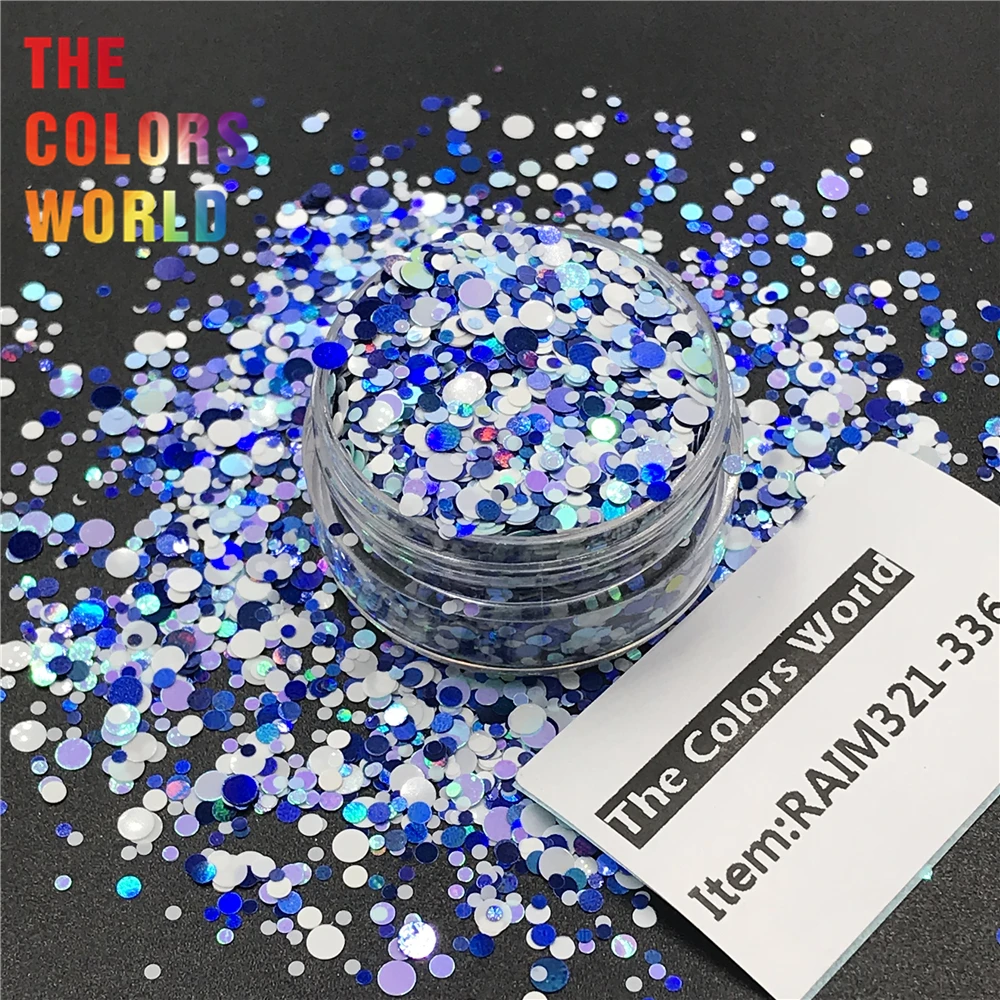 TCT-266 Mix Colors Round Dot Shape Nails Glitter Nails Art Decoration Body Glitter Tattoo Gel Makeup Face Painting Festival DIY