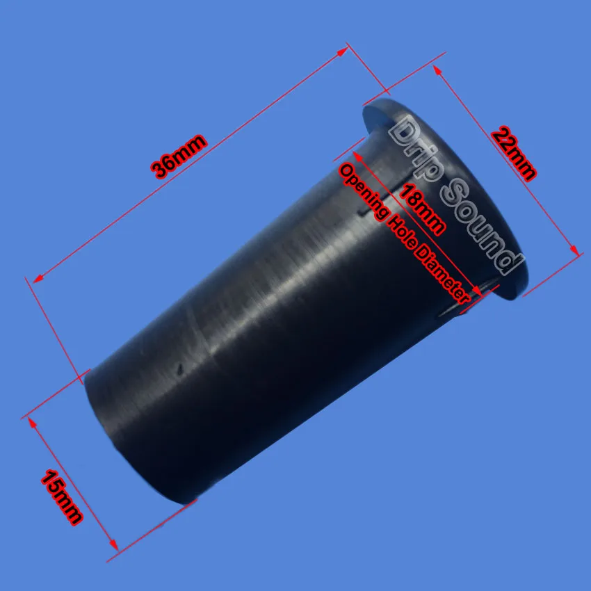 2 шт. порт динамика трубка бас сабвуфер стерео аудио рефлекторная трубка громкоговоритель вентиляционное отверстие 18x36 мм # Черный