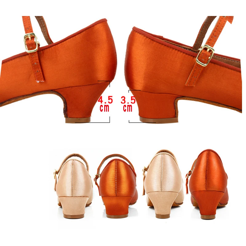Chaussures de danse en satin pour femmes, chaussures de salsa pour filles, chaussures de soirée modernes pour dames, Parker, valse, tango, phtalfermé