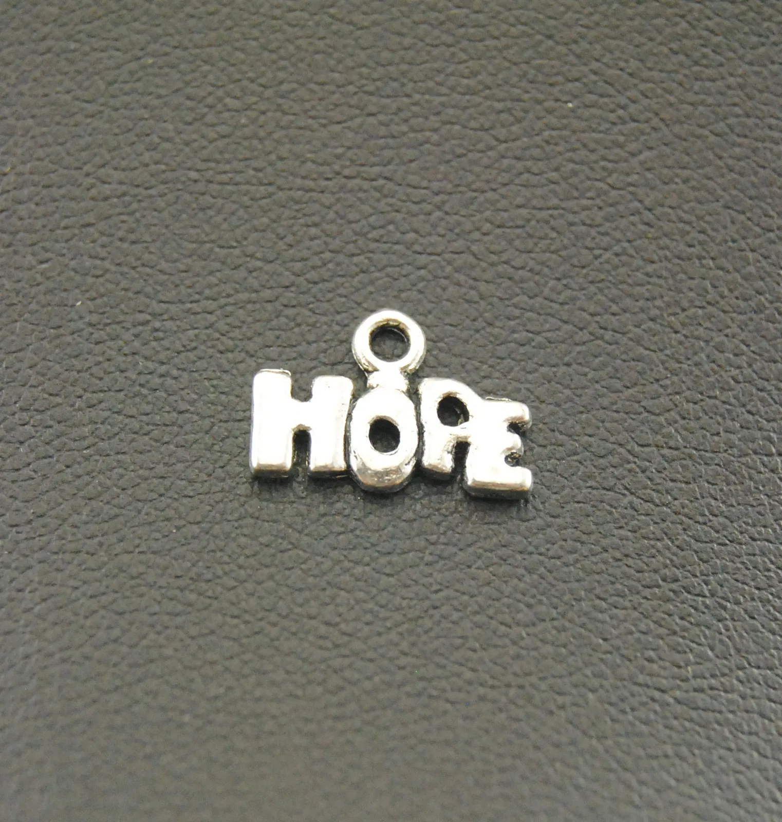 50 pcs  Silver Color Alloy Hope Jewelry Pendants Charms Fit Diy Jewelry Making  13x9mm A723