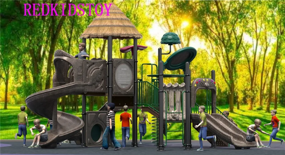 Premium Quality Exported to Canada Jungle Themed Park Playground for Children 2018HZ-B004