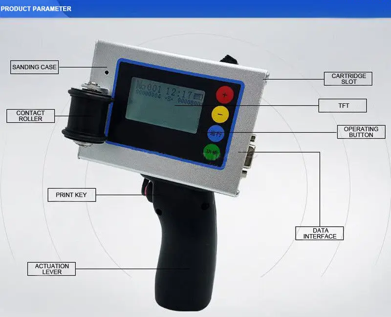 Handheld Inkjet Printer Coding Machine For Carton Rubber Metal Expiry Date