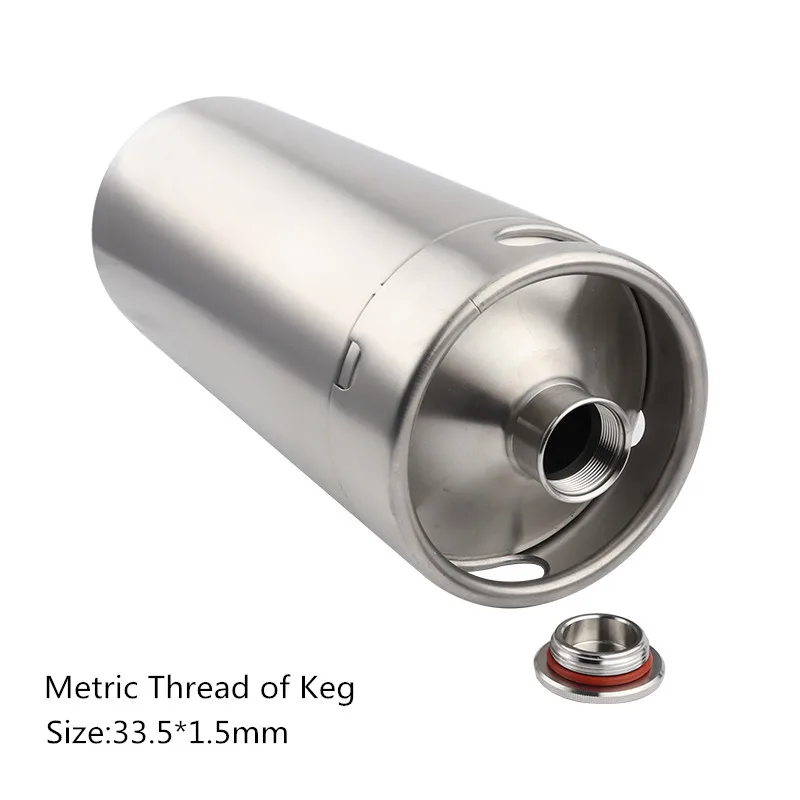 2/3.6/4/5L Stainless Steel Beer Growler,Mini Keg Growler for Craft Beer Dispenser System,Home Brew Beer Brewing