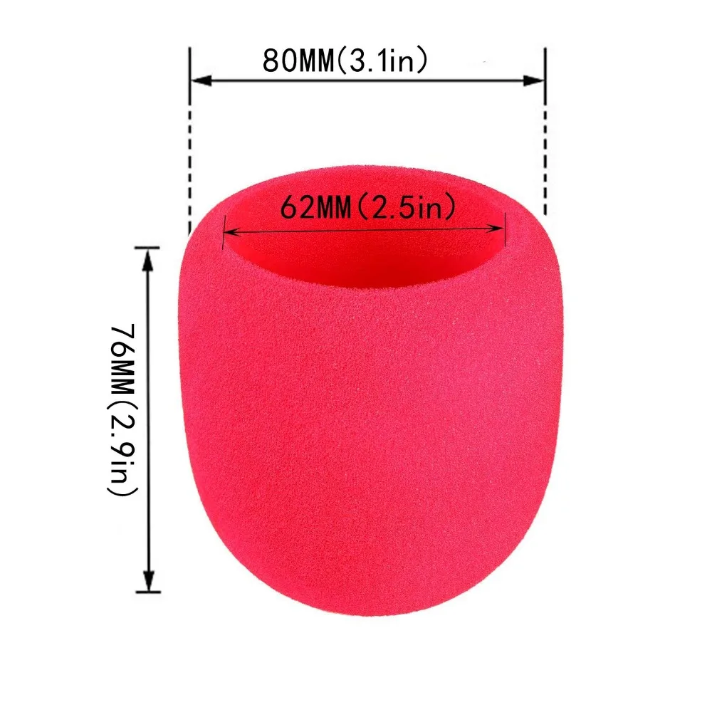 Red Microphone Filter Microphone Dust Cover for Blue Yeti, Yeti Pro Capacitive Microphone Thickened Windproof Sponge Cover