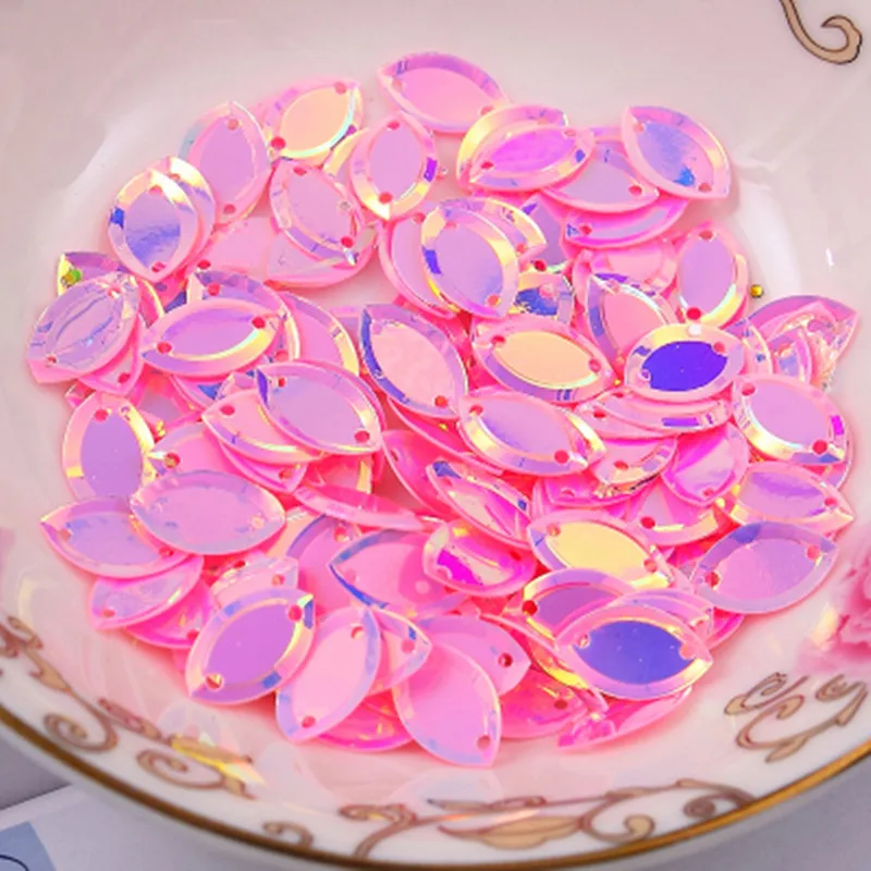 1500pcs 6*13mm wholesale Loose  Oval Sequins Paillettes Crafts Sewing Diy,Garment Accessories SOCA613