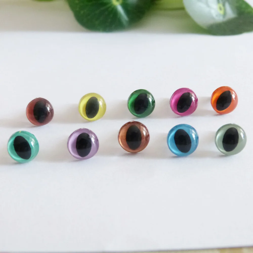 40pcs/lot- smooth stem plastic toy cat eyes &washer 7.5/9mm/10.5mm/12mm/13.5mm/15mm/16/18mm handcraft paint-color option