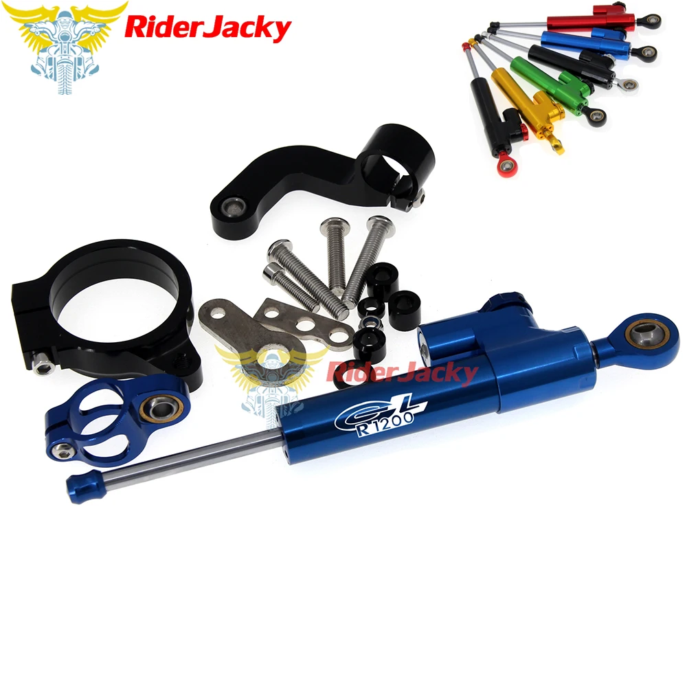 

RiderJacky® CNC Adjustable Motorcycle Linear Reversed Steering Damper with bracket Support For BMW R1200CL R1200 CL 2013-2016